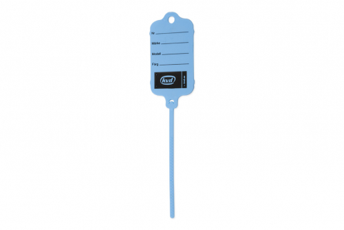 Keytag, sininen, toisella puolella oma painatus
