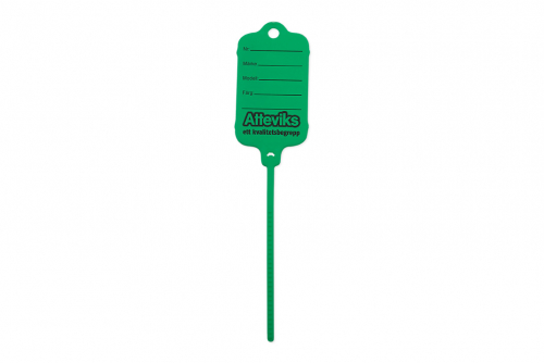 Keytag, vihreä, toisella puolella oma painatus