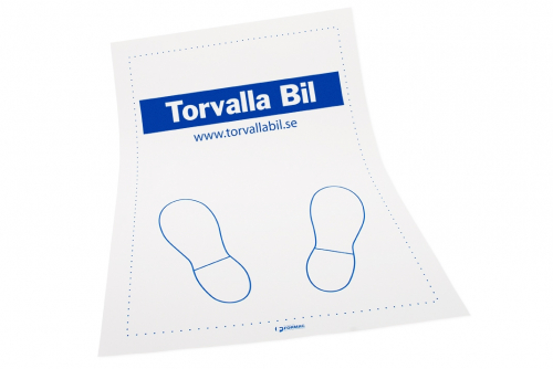 Mattosuoja asiakkaalle räätälöidyllä, 1-värisellä painatuksella