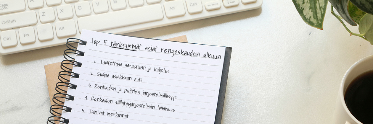 Top 5 tärkeimmät vinkit rengaskauden alkuun